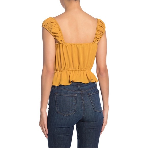 NWT 19 Cooper Cap Sleeve Peplum Top - Picture 2 of 2